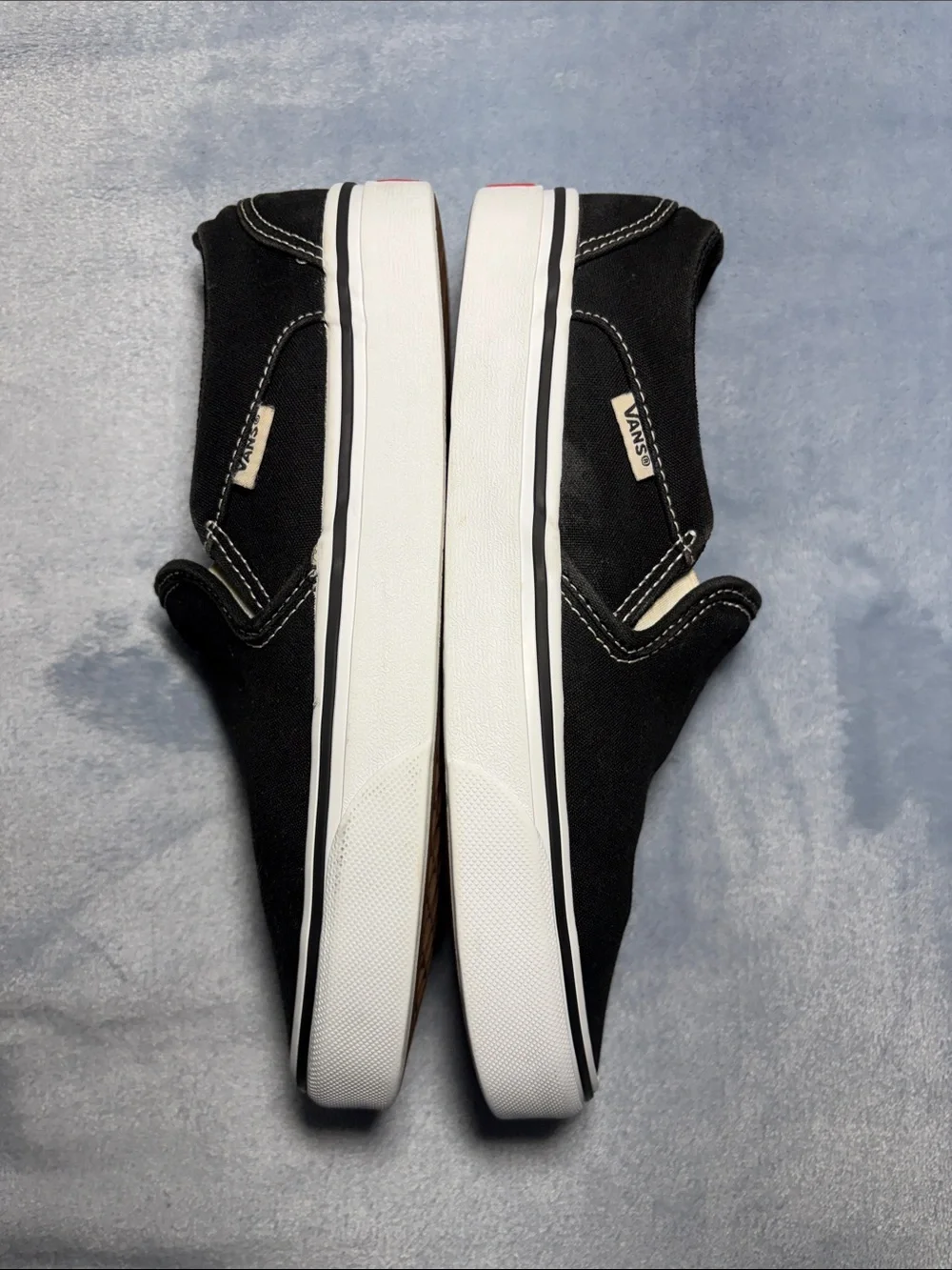 Vans Women's Black Canvas Slip-On Loafers